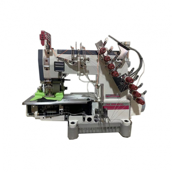 Многоигольная промышленная швейная машина (поясная машина) Aurora A-04095P-D-UT (прямой привод, автоматические функции) Многоигольная промышленная швейная машина (поясная машина) Aurora A-04095P-D-UT (прямой привод, автоматические функции)