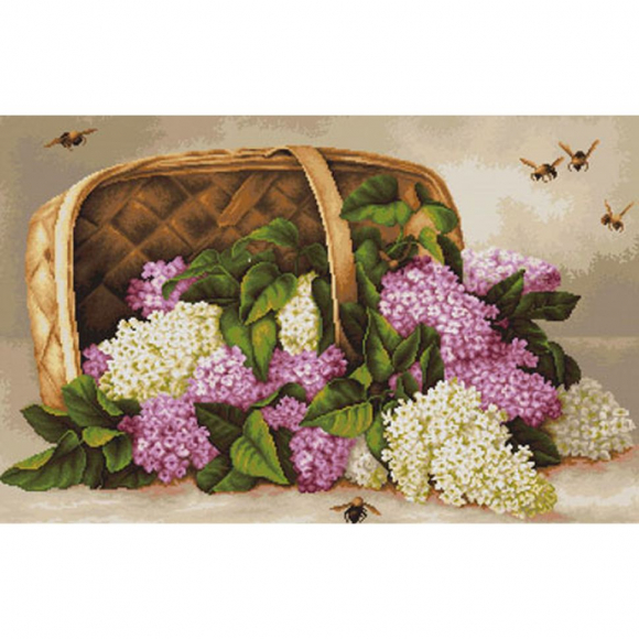 57762_Набор для вышивания "Сирень в корзине"