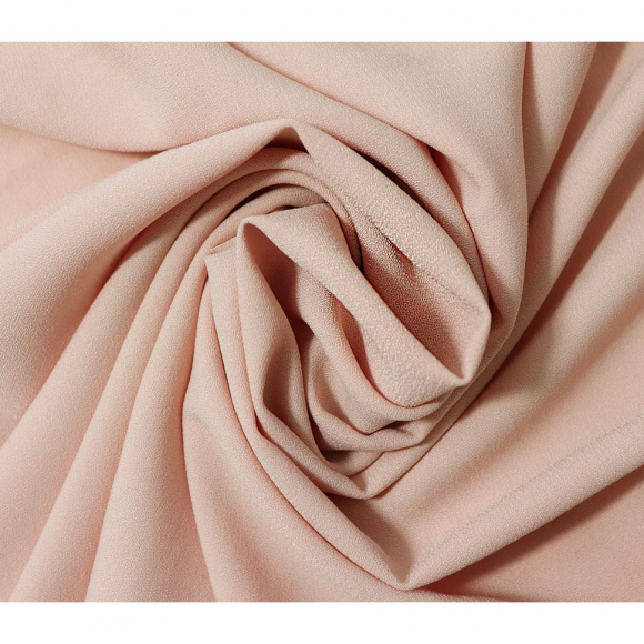 Ткань Креп 210 г кв.м 95% полиэстер, 5% спандекс шир.150 см арт.Р.11345.04 цв.04 кремовый уп.25м