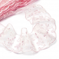 Кружево капрон KRUZHEVO арт.TBY 30011 шир.65мм цв.093(147S) розовый уп.13,7м