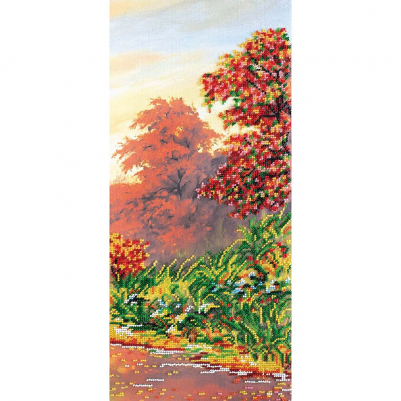 Набор для вышивания бисером АБРИС АРТ арт. AB-414 Осенние зарисовки-3 20х43 см