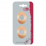 Подвеска "Овал", 2 отверстия, в комплекте 4 колечка