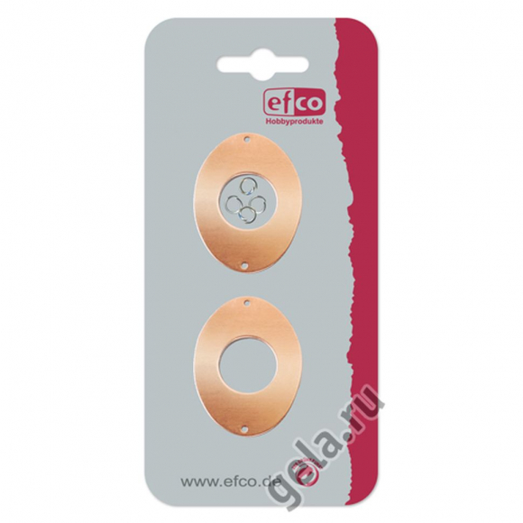 Подвеска "Овал", 2 отверстия, в комплекте 4 колечка