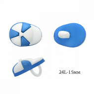 Пуговицы пластик Кепка TBY.P-2124 цв.02 т.синий 24L-15мм, на ножке, 400 шт