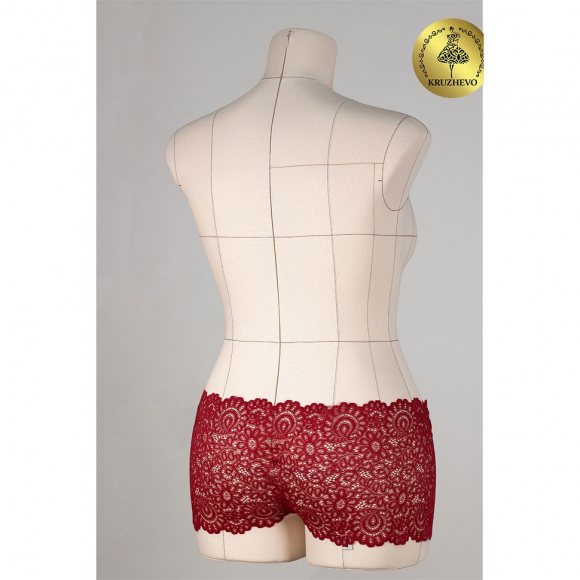 Кружево-стрейч KRUZHEVO арт.TBY.YSTL00839 шир.205мм цв.101 темно-красный уп.25м