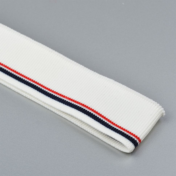 Подвяз трикотажный полиэстер арт.TBY.73020 цв.белый с т.синей и бордовой полосами, 3,5х80см уп.5шт Подвяз трикотажный полиэстер арт.TBY.73020 цв.белый с т.синей и бордовой полосами, 3,5х80см уп.5шт