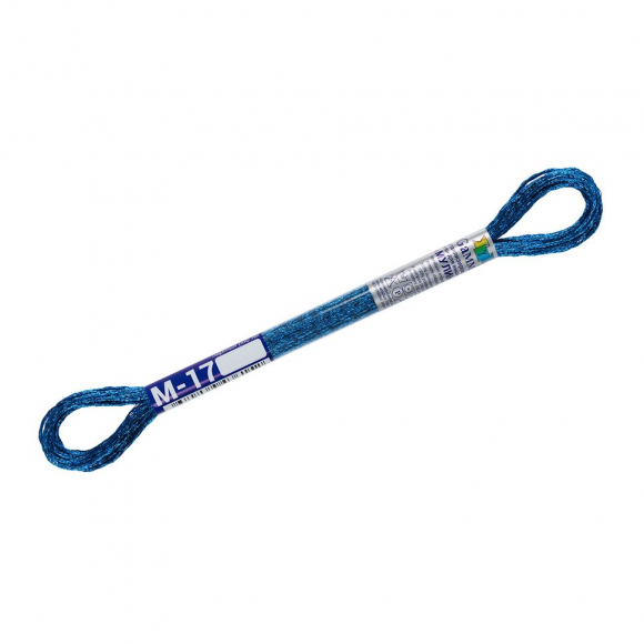 Нитки для вышивания Gamma мулине NM металлик 100% полиэстер 12 x 8 м цв.М-17 васильковый