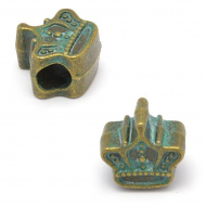 Фурнитура для бижутерии (бусина) TESОRO арт.TS.567 цв.патина 12х10мм, in ?4 мм