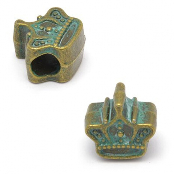 Фурнитура для бижутерии (бусина) TESОRO арт.TS.567 цв.патина 12х10мм, in ?4 мм