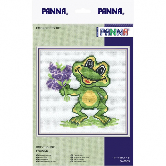 Набор для вышивания PANNA арт. D-0009 Лягушонок 15х15 см