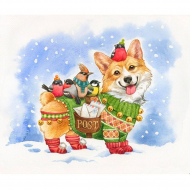 Пазл ФРЕЯ арт.PZL-500/01 Корги с птичками 32,5х47,5 см