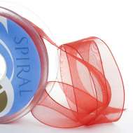 19262_Лента органза SAFISA 15 мм, 25 м, цвет 14, красный