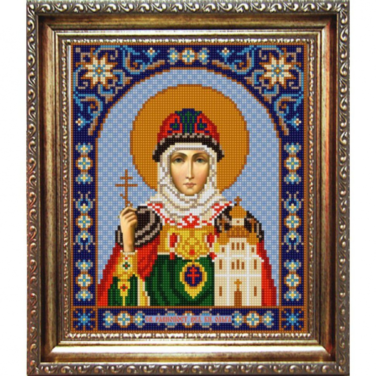 Рисунок на ткани (Бисер) КОНЁК арт. 9305 Святая Ольга 20х25 см