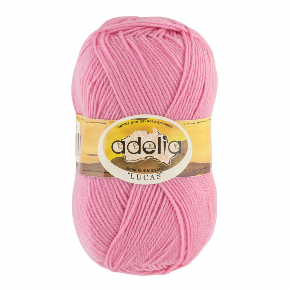 Пряжа ADELIA LUCAS (70% шерсть, 30% акрил) 5х100г/218м цв.25 св.розовый