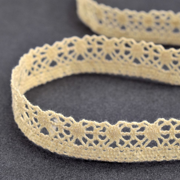 Хлопковое кружево, 19 мм, цвет натуральный