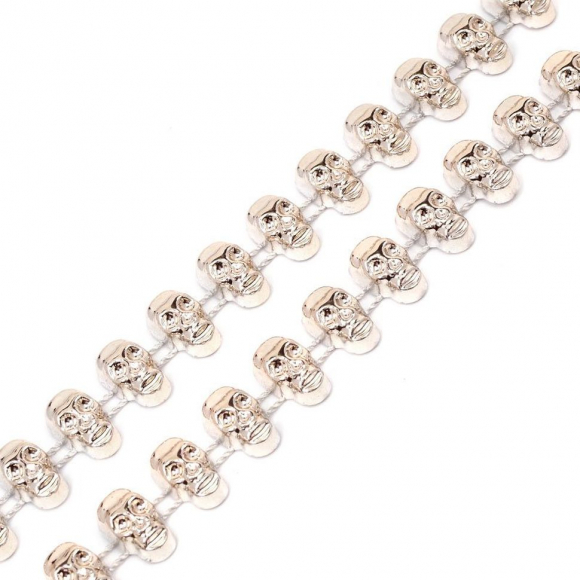 Тесьма пластиковая арт.TBY A2014-01 цв.2 св.золото разм.12х6мм уп.9.14м