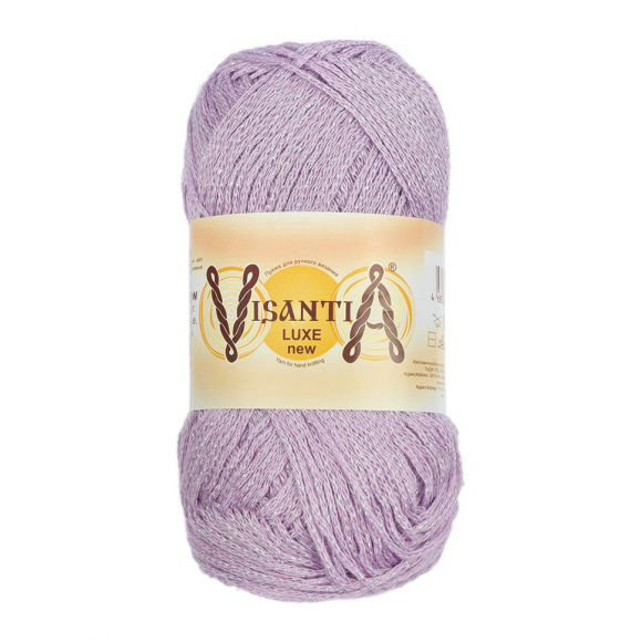 Пряжа VISANTIA LUXE new (85% вискоза, 15% люрекс) 5х100г/240м цв.05 св.фиолетовый