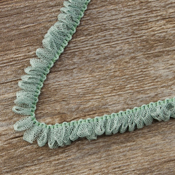 Тесьма декоративная, 17 мм, цвет светло-зеленый