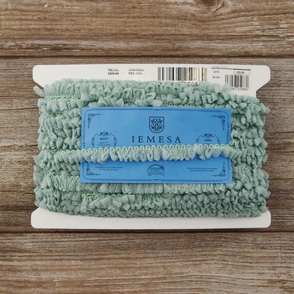 Тесьма декоративная, 17 мм, цвет светло-зеленый