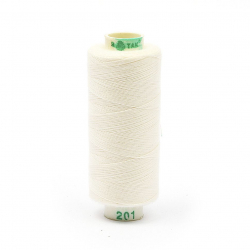 Нитки Dor Tak бытовые 40/2 полиэстер 366м цв.201 экрю