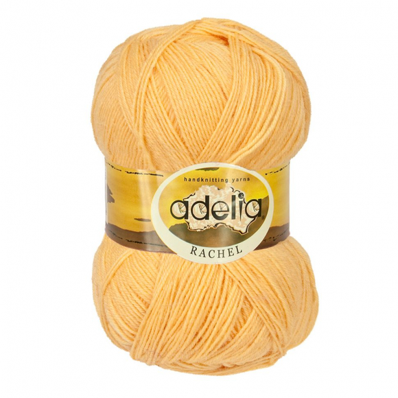 Пряжа ADELIA RACHEL (90% шерсть, 10% полиэстер) 5х100г/400м цв.03 желтый Пряжа ADELIA RACHEL (90% шерсть, 10% полиэстер) 5х100г/400м цв.03 желтый