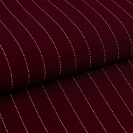 Ткань Габардин кач-во Фухуа в полоску 180 г/м? 100% полиэстер шир.150 см арт.TBY.Gbf.st.24102.1.3 цв.03 бордовый рул.25м