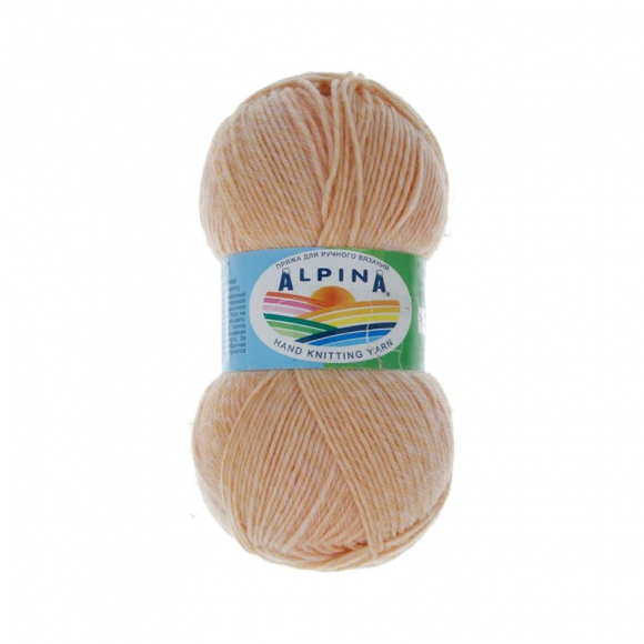 Пряжа ALPINA ROMANTIC (100% шерсть) 5х100г/300м цв.04 св.персиковый-св.желтый