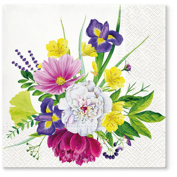 137186_Салфетки трехслойные для декупажа, коллекция "Lunch" TETЕ a TETE "Любимый букет" 137186_Салфетки трехслойные для декупажа, коллекция "Lunch" TETЕ a TETE "Любимый букет"