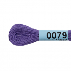 Нитки для вышивания Gamma мулине (0001-0206) 100% хлопок 24 x 8 м цв.0079 фиолетовый
