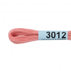 Нитки для вышивания Gamma мулине (0820-3070) 100% хлопок 24 x 8 м цв.3012 грейпфрут