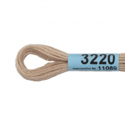 Нитки для вышивания Gamma мулине (3173-6115) 100% хлопок 24 x 8 м цв.3220 бежевый