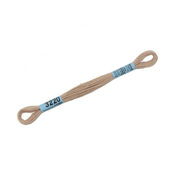 Нитки для вышивания Gamma мулине (3173-6115) 100% хлопок 24 x 8 м цв.3220 бежевый Нитки для вышивания Gamma мулине (3173-6115) 100% хлопок 24 x 8 м цв.3220 бежевый