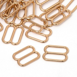 Пряжка регулятор для купальника металл TBY-816C.SW 16мм цв.золото, уп.1000шт