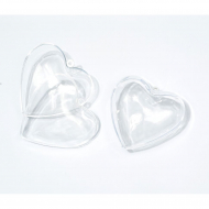 Сердце пластиковое половинками арт.КК.BH82 ?8 см уп.2 компл