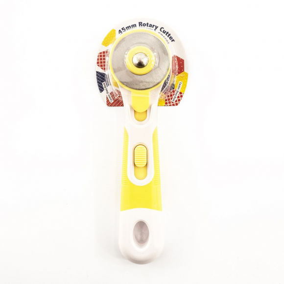 194716_Нож раскройный круглый, 45 мм, цвет желтый