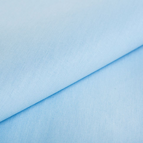 Ткань ранфорс гладкокраш., арт.WH V54, 130г/м?,100% хлопок, шир.240см, цв.голубой, уп.3м