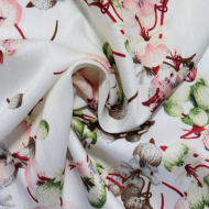 Ткань шелк Армани 90 г/м? 97% полиэстер, 3% спандекс шир.145 см арт.Р.20232.01 цв.01 молочный уп.25м Ткань шелк Армани 90 г/м? 97% полиэстер, 3% спандекс шир.145 см арт.Р.20232.01 цв.01 молочный уп.25м