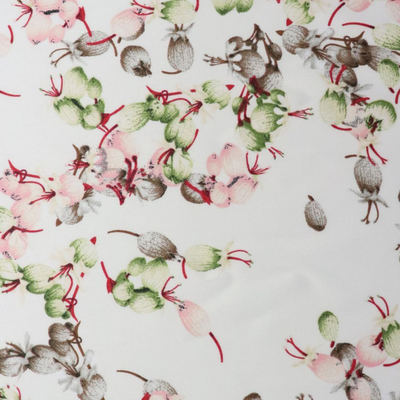 Ткань шелк Армани 90 г/м? 97% полиэстер, 3% спандекс шир.145 см арт.Р.20232.01 цв.01 молочный уп.25м