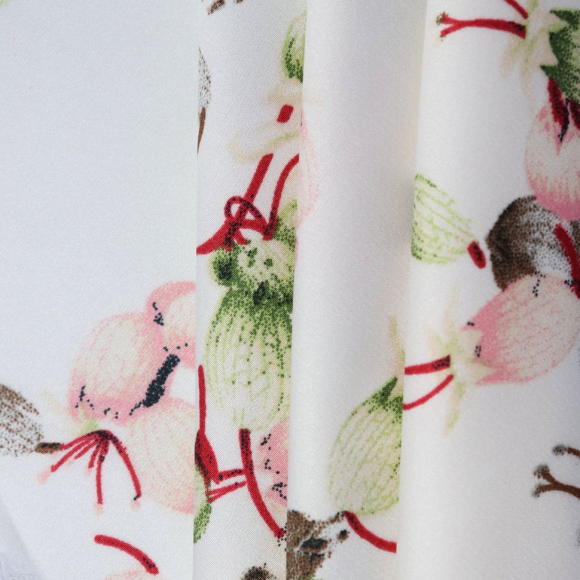 Ткань шелк Армани 90 г/м? 97% полиэстер, 3% спандекс шир.145 см арт.Р.20232.01 цв.01 молочный уп.25м