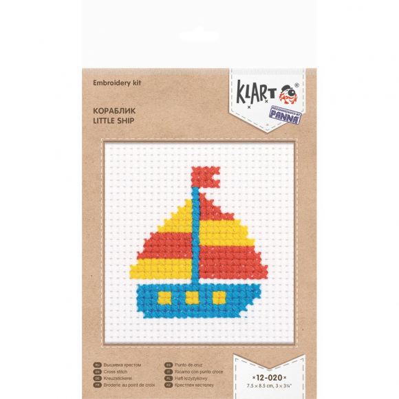 Набор для вышивания KLART арт. 12-020 Кораблик 7,5х8,5 см