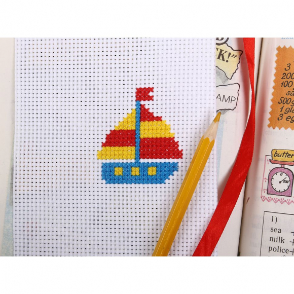 Набор для вышивания KLART арт. 12-020 Кораблик 7,5х8,5 см