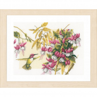 Набор для вышивания LANARTE арт.PN-0165379 Colibri & flowers 38х30 см