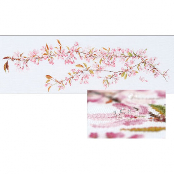 Набор для вышивания THEA GOUVERNEUR арт.481A Ветка сакуры 80х27 см