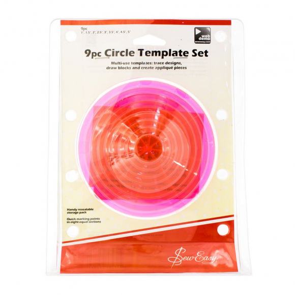 64982_Лекала универсальные "Круги" 1", 1.5", 2", 2.5", 3", 3.5", 4", 4.5", 5"