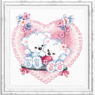 Набор для вышивания ЧУДЕСНАЯ ИГЛА арт.80-06 Счастливая любовь 18х18 см