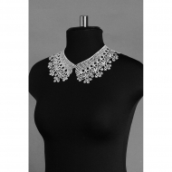 Воротник гипюр KRUZHEVO арт.TR.24GY11 25х7см цв.белый уп.50 комп