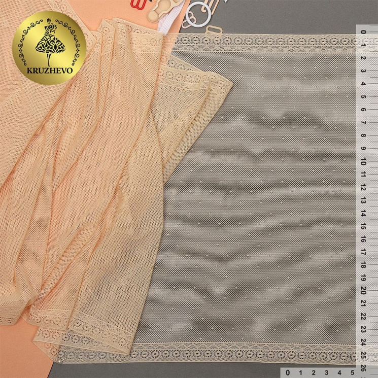 Кружево-стрейч KRUZHEVO арт.TBY.8021 шир.260мм цв.3 бежевый песочный, уп.10м