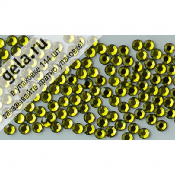 34778_Камни плоские с термоклеем 2028HF, ss 6, Olivine M