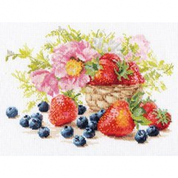 Набор для вышивания АЛИСА арт.5-14 Клубника 27х19 см Набор для вышивания АЛИСА арт.5-14 Клубника 27х19 см