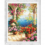 Набор для вышивания ЧУДЕСНАЯ ИГЛА арт.48-10 Цветочный бриз 15х20 см